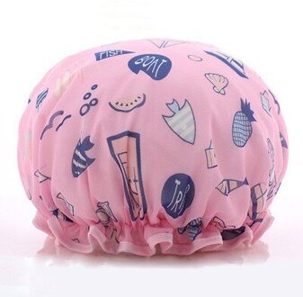 Dikke 1Pcs Waterdicht Bad Hoed Dubbele Laag Douche Haar Cover Vrouwen Benodigdheden Douche Caps Badkamer Accessoires