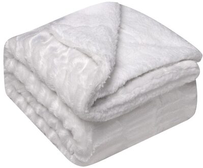 Dikke Double-Layer Lam Wollen Deken Imitatie Bont Pluche Terug Afdrukken Tie-Dye Borstel Bloem Pv Wol Pluizige deken 4