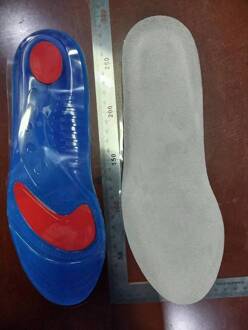 Dikke Flanellen Schokabsorptie Siliconen Sport Inlegzolen Ademend Wilde Run Antislip Sebs Volledige Voetverzorging Schoenen Voet Pad brioche M(EU37--42) 29CM