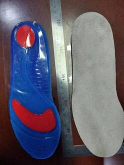 Dikke Flanellen Schokabsorptie Siliconen Sport Inlegzolen Ademend Wilde Run Antislip Sebs Volledige Voetverzorging Schoenen Voet Pad brioche S(EU35--38) 26CM