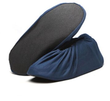 Dikke Herbruikbare Overschoenen Non-Slip Schoenen Protector Cover Voor Mannen Vrouwen Houden Vloer Tapijt Reinigen Huishouden Outdoor donker blauw