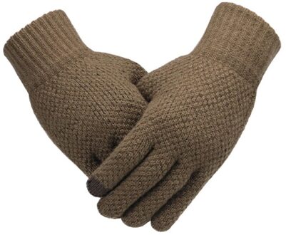 Dikke Heren Winter Handschoenen Koud Weer Gebreide Handschoenen Thermische Wanten Unieke Gebreide Handschoenen KF