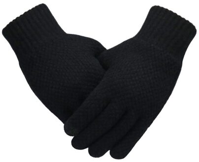 Dikke Heren Winter Handschoenen Koud Weer Gebreide Handschoenen Thermische Wanten Unieke Gebreide Handschoenen