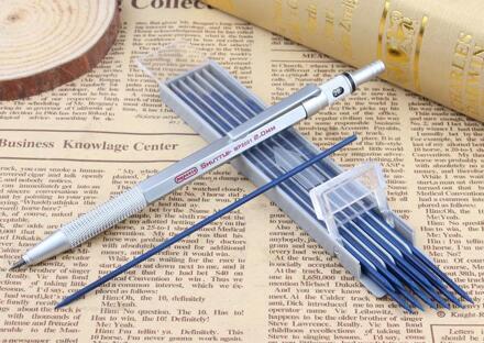 Dikke Potlood Core Gekleurde Tekening 2mm Super grof HB/2B/3B 4B rood/blauw potlood Core Leuke Potlood Le blauw 12 stk