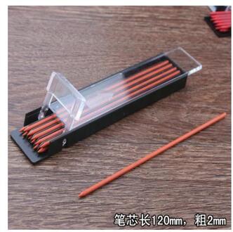 Dikke Potlood Core Gekleurde Tekening 2mm Super grof HB/2B/3B 4B rood/blauw potlood Core Leuke Potlood Le oranje 12 stk