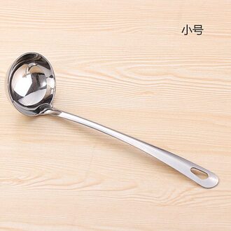 Dikke Rvs Lange Steel Ladel Keukengerei Koken Maken Soep Roeren Lepel Hangable Pot Lepel klein