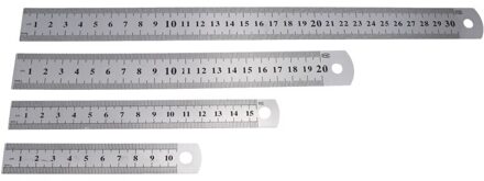 Dikke stalen regel gum materiaal dubbelzijdig hardware regel gereedschap voor kantoor en school kawaii 40CM (16 inches)