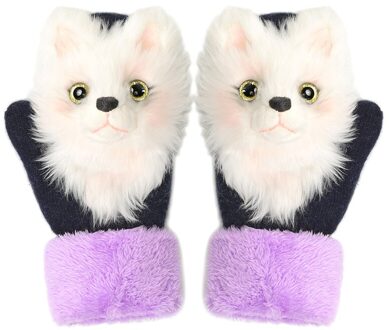 Dikke Warme Kids Handschoenen Winter Vinger Wanten Leuke Cartoon Meisjes Warme Ski Handschoenen Winter Kinderen Handschoenen Kerst 17Cm