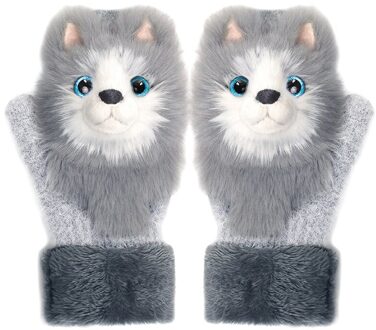 Dikke Warme Kids Handschoenen Winter Vinger Wanten Leuke Cartoon Meisjes Warme Ski Handschoenen Winter Kinderen Handschoenen Kerst 17Cm