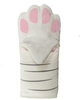 Dikker Food Grade Katoen Anti Handschoenen Kom Map Keuken Warmte-isolatie Plaat Map Bakken Oven Hand Clip mitts 1stk kat