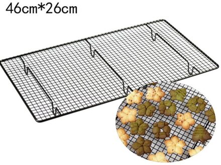 Dikker Grote Draad Grid Cooling Lade Taart Voedsel Rack Anti-aanbak Metalen Keuken Koekjes Bakken Koekjes Brood Muffins Drogen Plank