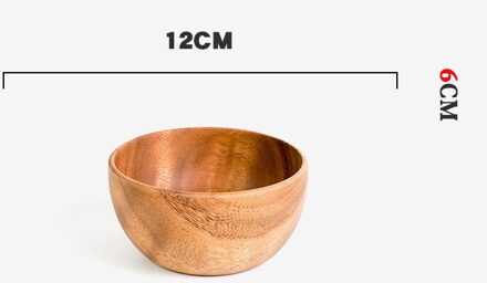 Dikker Houten Slakom Kom Pan Plaat Fruit Gerechten Schotel Thee Trays Dessert Diner Brood Hout Opslag Kom 12x6CM