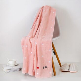 Dikker Liefde Badhanddoek Voor Volwassen Koppels Mannen Vrouwen Reizen Badkamer Douche Soft Cover 70*140Cm Wit roze Grijs Badstof Handdoek