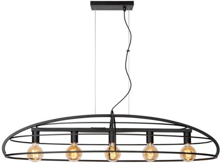 DIKRA Hanglamp 5xE27 - Zwart