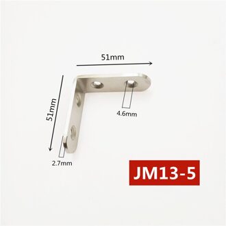 Dikte 3 Mm Roestvrij Staal Hoek Beugel L Vorm Satijn Frame Board Ondersteuning Hoek Beugel Meubelbeslag Connectors nee.5