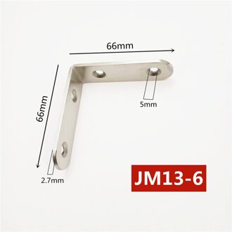 Dikte 3 Mm Roestvrij Staal Hoek Beugel L Vorm Satijn Frame Board Ondersteuning Hoek Beugel Meubelbeslag Connectors nee.6