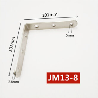 Dikte 3 Mm Roestvrij Staal Hoek Beugel L Vorm Satijn Frame Board Ondersteuning Hoek Beugel Meubelbeslag Connectors nee.8