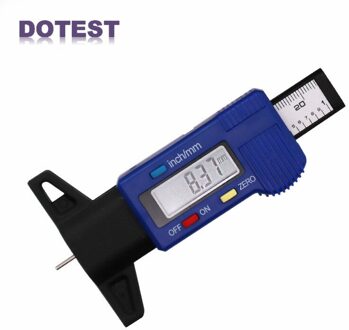 Diktemeter Digitale Autoband Loopvlak Dieptemeter Meter Meten blauw