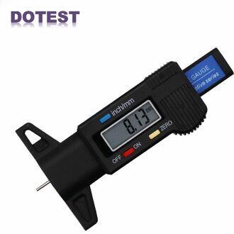 Diktemeter Digitale Autoband Loopvlak Dieptemeter Meter Meten zwart