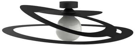 Dilate Plafondlamp, 1x E27, Metaal, Zwart Mat, D.60cm