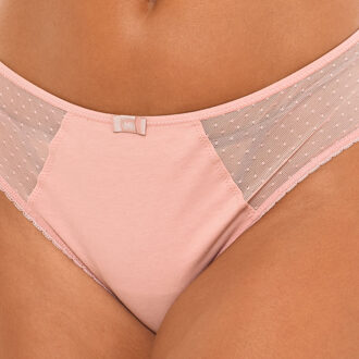 DIM 00ASG micro tule slipje voor vrouwen, elegant en delicaat ontwerp voor een vrouwelijke look Roze - 2XL