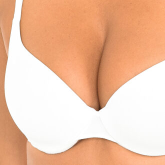 DIM Beugelbeha met elastische zijkanten 003AL dames Wit - EU 80B /UK 36B