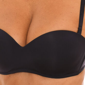 DIM Draadloze bandeau push-up bh 007HF voor dames. Verbetering, ondersteuning en een vleugje elegantie. Zwart - EU 70B / UK 32B