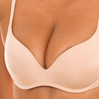 DIM Draadloze push-up bh 007HE voor dames. Verbetering, ondersteuning en een vleugje elegantie. Beige - EU 80B /UK 36B