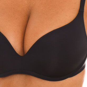 DIM Draadloze push-up bh 007HE voor dames. Verbetering, ondersteuning en een vleugje elegantie. Zwart