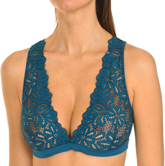 DIM Kanten damesbeha met rubberen onderzijde 00AKP Blauw