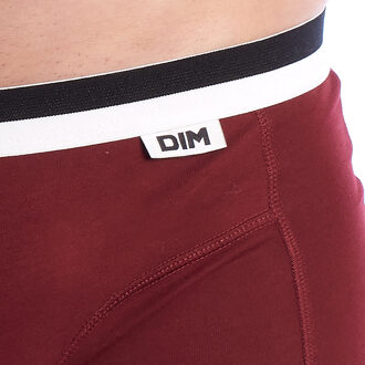 DIM Pack-2 Boxers DIM Basic Ademende Stof D05H2 voor Mannen Donkerrood - XL