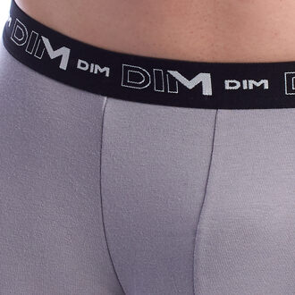 DIM Pack-2 Boxers Katoen Streech D6596 voor heren Grijs/Wit - XL