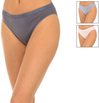 DIM Pack-3 Les Pockets slip elastische stof D4H00 vrouw - maat Veelkleurig