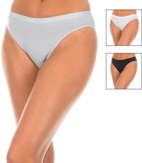 DIM Pack-3 Les Pockets slip elastische stof D4H00 vrouw Veelkleurig