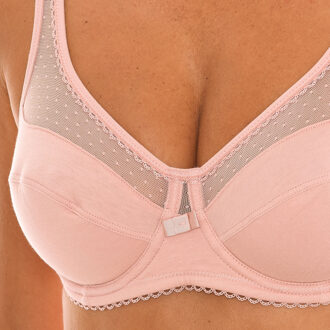 DIM Royale 00ASF damesbeugelbeha met microtule detail biedt ondersteuning en elegantie met een vrouwelijk design Roze - EU 80C /UK 36C