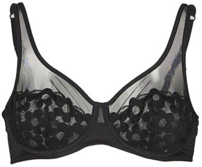 DIM Voorgevormde bh DIM GENEROUS MOD BRODERIE" Zwart - 100B,100C,100D,105C,105D,90B,90C,90D,95B,95C,95D,95E