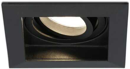 Dimbare LED inbouwspot Durham 5 Watt 2700K zwart kantelbaar IP20