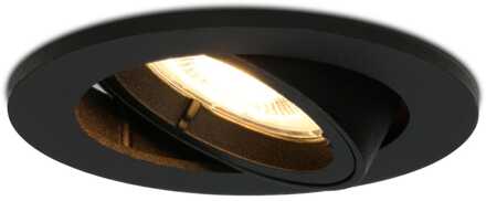 Dimbare LED inbouwspot Oslo 5 Watt zwart kantelbaar 2700K