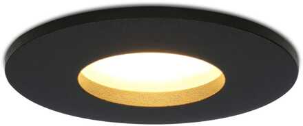 Dimbare LED inbouwspot Porto GU10 5 Watt 2700K IP44 Zwart
