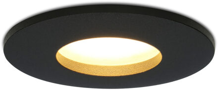 Dimbare LED inbouwspot Porto GU10 5 Watt 2700K IP44 Zwart