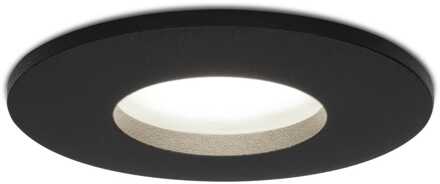 Dimbare LED inbouwspot Porto GU10 5 Watt 6400K IP44 Zwart