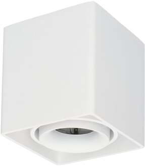 Dimbare LED opbouw plafondspot Esto GU10 Wit IP20 kantelbaar excl. lichtbron