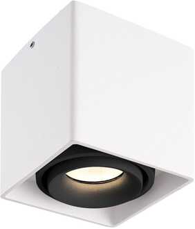 Dimbare LED opbouw plafondspot Esto Wit/Zwart kantelbaar 5W 2700K