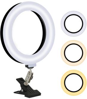 Dimbare Led Selfie Ring Licht Met Standaard Usb Selfie Licht Ring Lamp Grote Fotografie Ringlicht Voor Computer Pc Laptop 10-duim