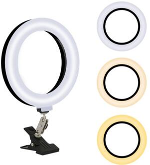 Dimbare Led Selfie Ring Licht Met Standaard Usb Selfie Licht Ring Lamp Grote Fotografie Ringlicht Voor Computer Pc Laptop 6-duim