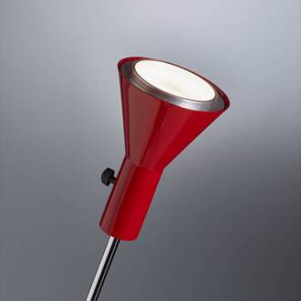 Dimbare led vloerlamp Gru in rood rood, chroom