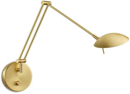 Dimbare LED wandlamp Ninja in mat messing