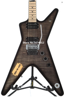 Dimebag ML Roots limited edition electric guitar blade embedded with transparent black tiger stripes.Free shipping
