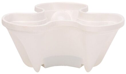 Dimensionale Drie-Bloemblaadje Bloempot Aardbei Bekken Multi-layer Bovenop Teelt Pot Groente Meloen Fruit Planten Pot wit