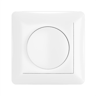 Dimmerknop incl. centraalplaat en raamwerk - Wit